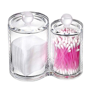 Cq Acrylic Multifunctional Home Decor Organizer for Cotton Swabs and Balls Storage