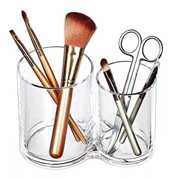 Cq Acrylic Multifunctional Organizer for Cotton Swabs & Balls