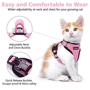 Dooradar Escape Proof Cat Harness for Safe Adventures