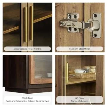 Shop Modern LUXOAK Sideboard Buffet Cabinet with LED