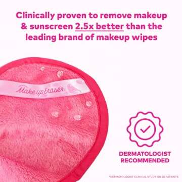 The Original MakeUp Eraser Mini PRO - Effortlessly Remove Makeup with Water! Pink, 1ct.