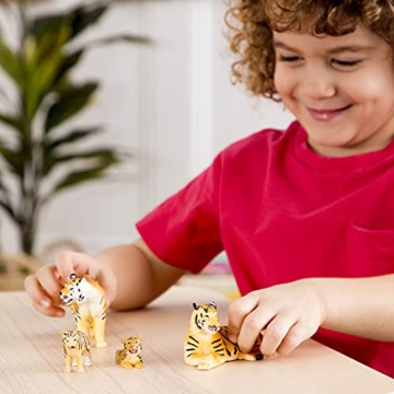 Terra by Battat - 4 pc Tiger Family Figurine Set for Kids