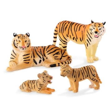 Terra by Battat - 4 pc Tiger Family Figurine Set for Kids