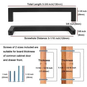 KOOFIZO Solid Square Bronze Kitchen Cabinet Handles - 10 Pack - 5 Inch Hardware for Cabinet Drawers ...