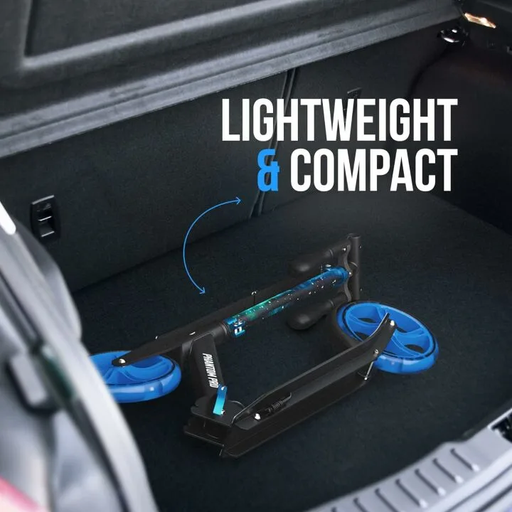 APOLLO Adult Scooter - Folding Kick Scooter for Teens and Adults Weighing up to 220 lbs. Foldable, with Big Wheels (XXL), and an LED Light-Up Wheel Option