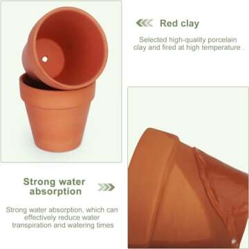 KOAMLY Mini Terracotta Pots Set - Perfect for Gardening Gifts