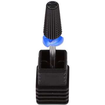 PANA 3/32" Shank 5-in-1 Nail Carbide Bit - (Triple Coarse - Medium Grit, DLC Black) - Two Way Rotate use for Both Left and Right Handed Fast remove Acrylic or Hard Gel Machine