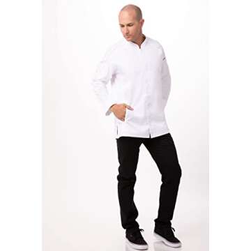 Chef Works Men's Valencia Chef Coat - Modern Comfort & Style for Chefs