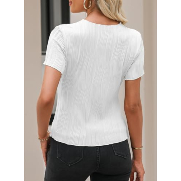 Stylish EVALESS Women's Short Sleeve T Shirts for Summer