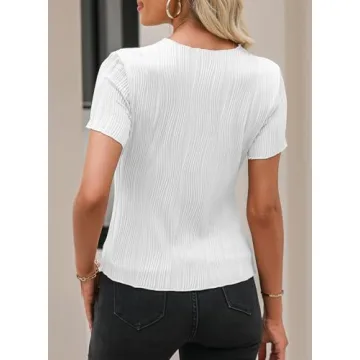 Stylish EVALESS Women's Short Sleeve T Shirts for Summer
