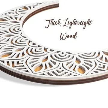 Mandala Moon Wall Decor by Viory – Bohemian Elegance 12x11"