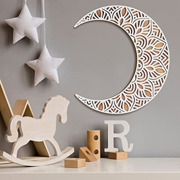 Mandala Moon Wall Decor by Viory – Bohemian Elegance 12x11"