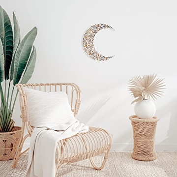 Mandala Moon Wall Decor by Viory – Bohemian Elegance 12x11"