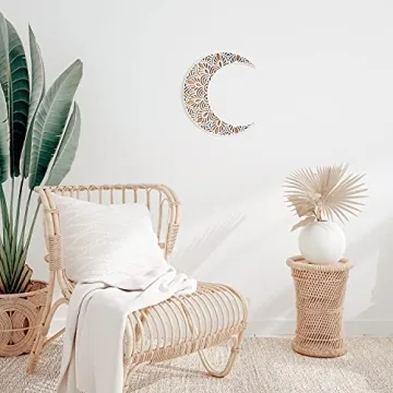 Mandala Moon Wall Decor by Viory – Bohemian Elegance 12x11"