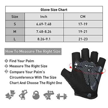 Geyoga Workout Gloves, 2 Pairs Exercise Gloves for Men and Women, Breathable Training Gloves for Gym...