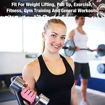 Geyoga Workout Gloves, 2 Pairs Exercise Gloves for Men and Women, Breathable Training Gloves for Gym, Fitness, Biking, Pull up, Cycling (Black, Pink, Small)