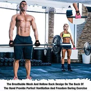 Geyoga Workout Gloves, 2 Pairs Exercise Gloves for Men and Women, Breathable Training Gloves for Gym, Fitness, Biking, Pull up, Cycling (Black, Pink, Small)