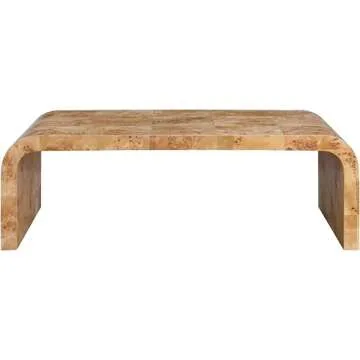 Art Deco Coffee Table with Unique Wood Finish - 48" W