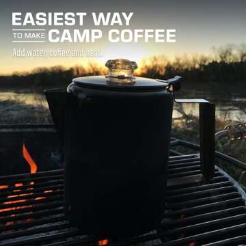 COLETTI Bozeman Percolator Coffee Pot — NO Aluminum or Plastic [9 cup]