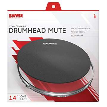 Evans Soundoff Drum Mute Pads - Drum Pads for Acoustic Drum Sets - Drum Mutes Pack - For Toms or Sna...