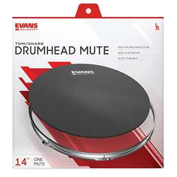 Evans Soundoff Drum Mute Pads - Drum Pads for Acoustic Drum Sets - Drum Mutes Pack - For Toms or Sna...
