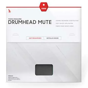 Evans Soundoff Drum Mute Pads - Drum Pads for Acoustic Drum Sets - Drum Mutes Pack - For Toms or Snares - Great for Silencing Drum Kits to Practice - Fits 14" Tom/Snare