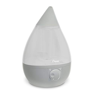 Crane Ultrasonic Cool Mist Humidifier for Bedroom, Baby Nursery, Kids Room, Plants, or Office, Large...