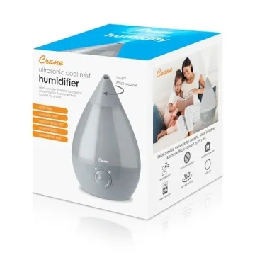 Crane Ultrasonic Cool Mist Humidifier for Bedroom and Nursery