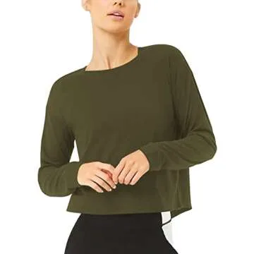 Bestisun Long Sleeve Workout Shirts for Active Women