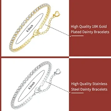 Jewlpire Gold Bracelet for Women - Adjustable 18K Jewelry