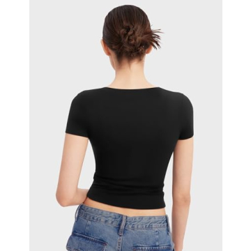 PUMIEY Scoop Neck T Shirt for Women - Chic Comfort