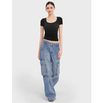 PUMIEY Scoop Neck T Shirt for Women - Chic Comfort