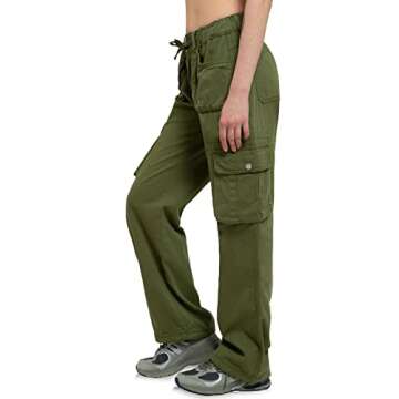 Women's Cargo Pants - Baggy Tactical Casual Wear with 7 Pockets