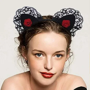 Candygirl Girls Cat Ear Headbands - 10 Pcs Fun Accessory