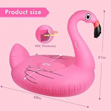 Big Flamingo Pool Floats Solar Powered Swan Pool Floats Adult with LED Color Changing Lights, 69 Inch Large Inflatable Pool Floaties with Cup Holder, Turtle Lake Float Lounger