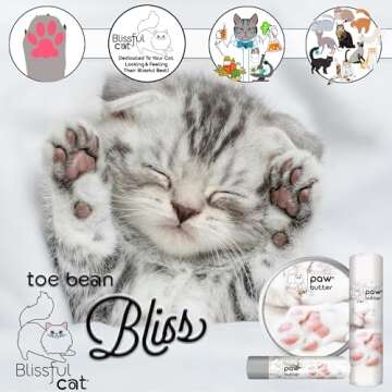 Blissful Cat Paw Butter for Dry Paw Pads, Lick-Safe Balm