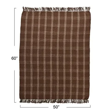 Versatile Eco-Friendly Plaid Throw Blanket for Home