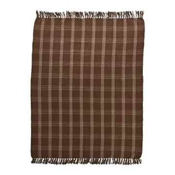 Versatile Eco-Friendly Plaid Throw Blanket for Home