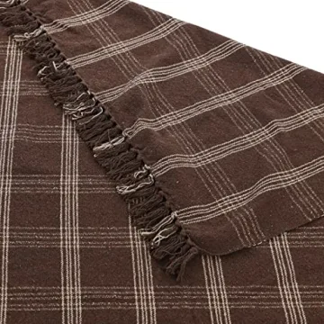 Versatile Eco-Friendly Plaid Throw Blanket for Home