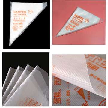 Piping Pastry Bag Pack of 100 Plastic Disposable Cream Pastry Bag Cake Icing Sugarcraft Cupcake Pipi...