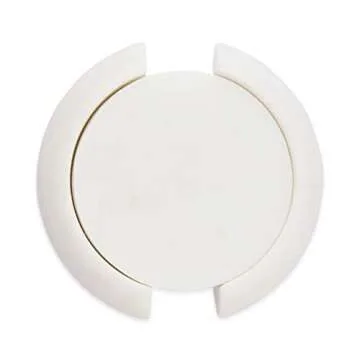 Makrana Marble Coasters for Drinks, Gift Set of 6 with Holder