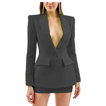 Stylish Women's 2 Piece Business Skirt Suit Set - Office Ready, Slim Fit