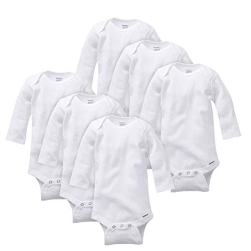 Gerber Unisex Baby 6-Pack Long-Sleeve Bodysuits with Mitten Cuffs
