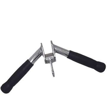 V-Shaped Bar Press Down Bar Cable Attachment, Lat Pull Down Machine Lat Pulldown Attachments, Multi Gym Attachment Pro Tricep Bar with Steel Handgrips