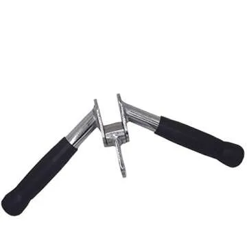 V-Shaped Bar Press Down Bar Cable Attachment, Lat Pull Down Machine Lat Pulldown Attachments, Multi Gym Attachment Pro Tricep Bar with Steel Handgrips