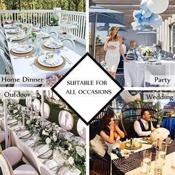 MOKOdecor White Tablecloth 60 x 120 for Weddings & Events