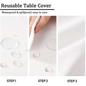 MOKOdecor White Tablecloth 60 x 120 for Weddings & Events