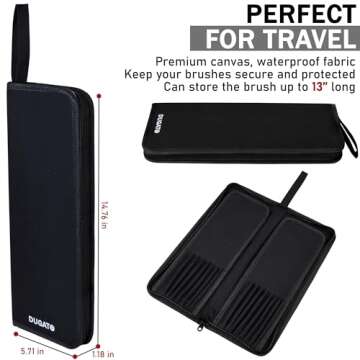 DUGATO Premium Canvas Brush Holder for Artists - 15 Slots