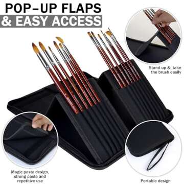 DUGATO Premium Canvas Brush Holder for Artists - 15 Slots