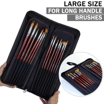 DUGATO Premium Canvas Brush Holder for Artists - 15 Slots